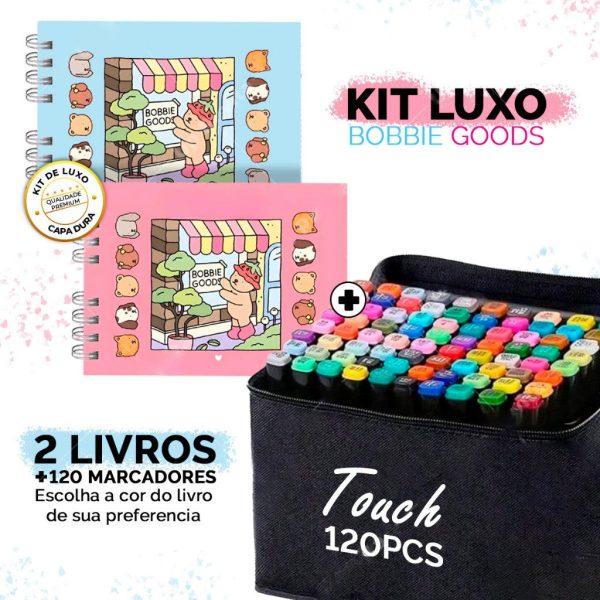 Kit 2 Livros + 80 Marcadores Bobbie Goods Capa Dura + Canetas Touch - Image 2